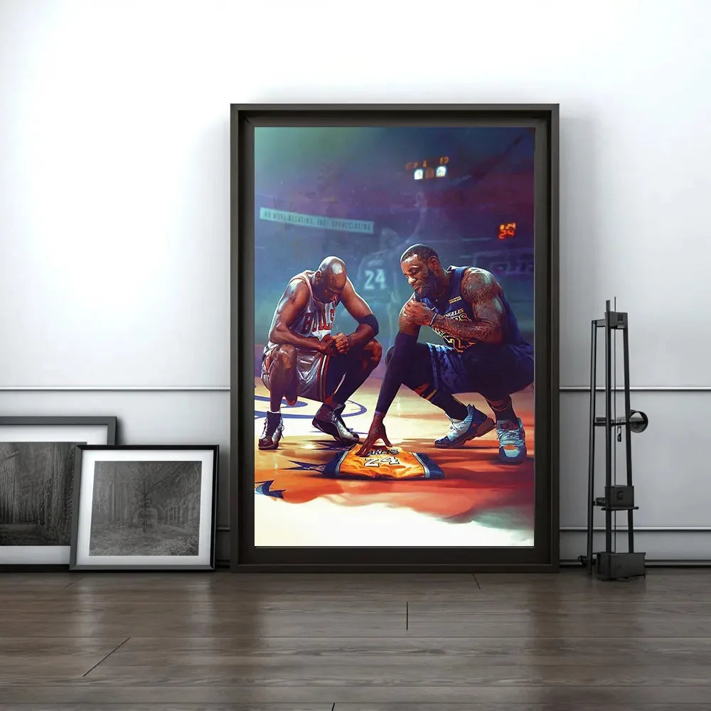 Inspiring Basketball C-Curry Canvas Painting Legendary Basketball Star Slam Dunk Sports Wall Art Home Decoration Wall Painting