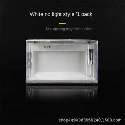 Transparent Luminous Shoe Box Side Door Acrylic Plastic Basketball Shoe Storage Box Net Red Shoe Wall anti Oxidation