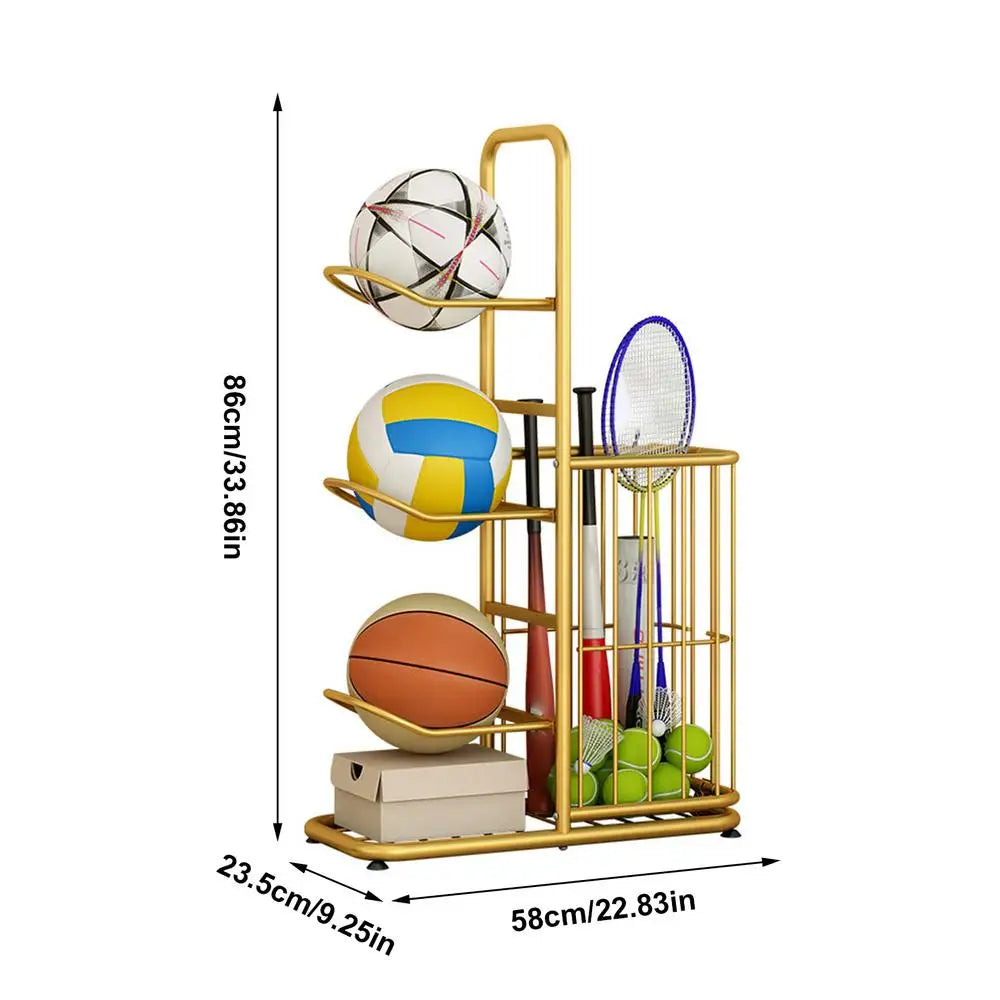 Ball Rack Vertical Basketball Ball Organizer