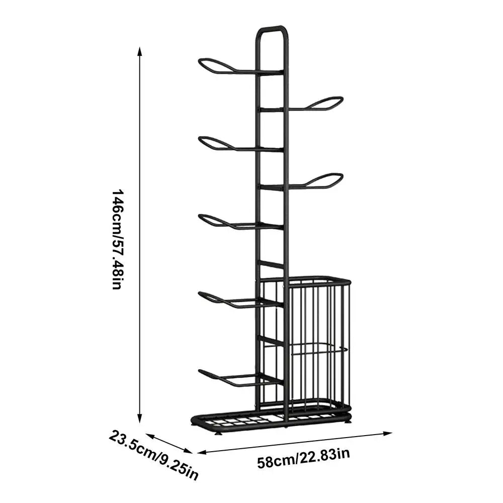 Ball Rack Vertical Basketball Ball Organizer