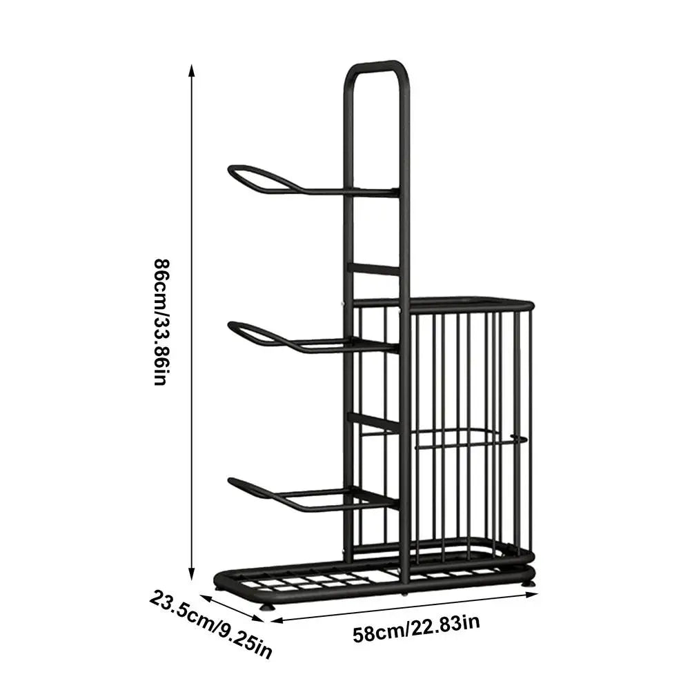 Ball Rack Vertical Basketball Ball Organizer
