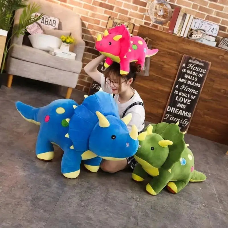 Cute Dinosaur Plush Toys Fat Dinosaur Stuffed Animals Dolls Soft Plush Big Dino Tyrannosaurus Birthday Gifts for Kids Girls Boys