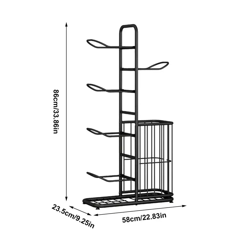 Ball Rack Vertical Basketball Ball Organizer 