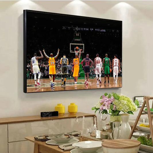 Inspiring Basketball C-Curry Canvas Painting Legendary Basketball Star Slam Dunk Sports Wall Art Home Decoration Wall Painting