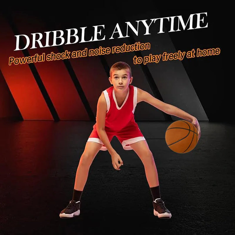 Grooved Silent Basketball 29.5'' Foam Basketball Indoor Training Silent Ball Dribbling Indoor Quietly Bounce Basketball No Noise